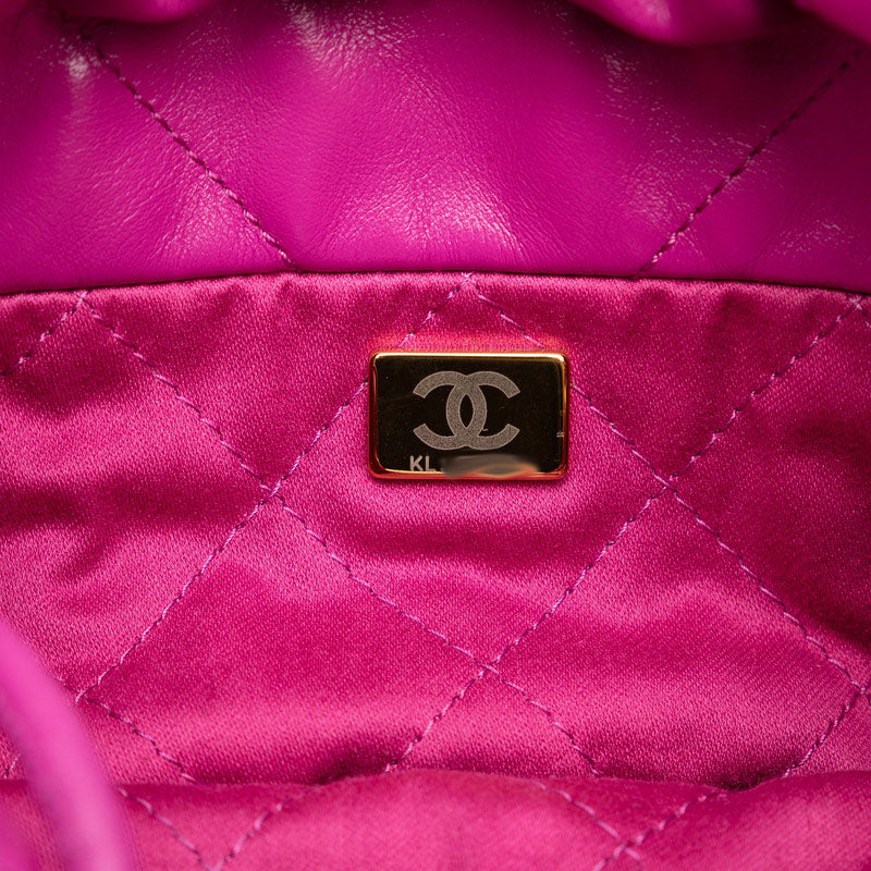 Chanel Matrasse Logo G  Chain Tote Bag Shoulder Bag 2WAY Pink Leather  CHANEL