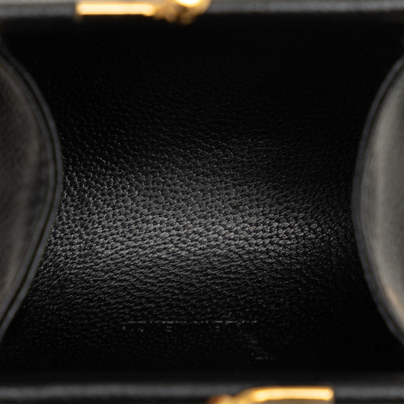 Saint Laurent Coin Wallet Black Gold Leather