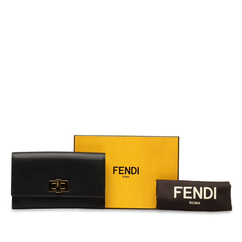 Fendi Peekaboo Long Wallet 8M0308 Black Leather  Fendi