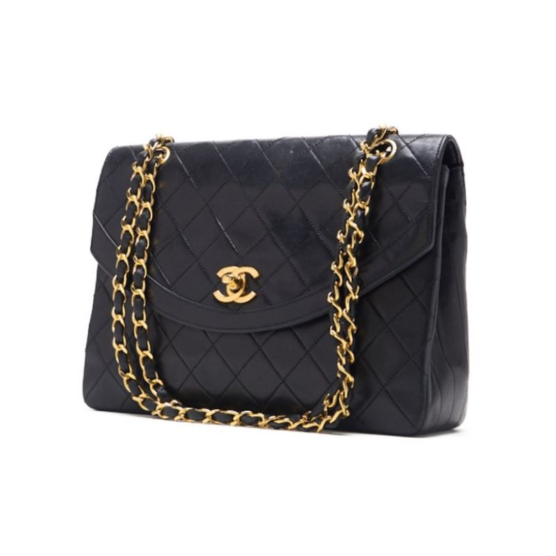 Chanel Matrasse  Flap Turnlock Chain Shoulder  Black   Shoulder Bag Ladies Shoulder Bag Hybrid 【 Ship】 Ladies Shoulder Bag Ladies Shoulder Bag