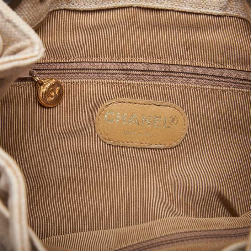 CHANEL 【CHANEL】Coco Handbag Canvas Beige Handbag  Handbag Hybrids【 Ship】ern Netherlands Online