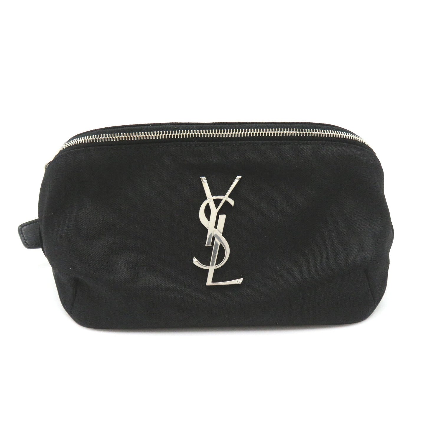 Saint Laurent Classic Monogram Belt Bag Waist Bag Body Bag Linen Leather Mens Black Nero 590076GIV6E1000