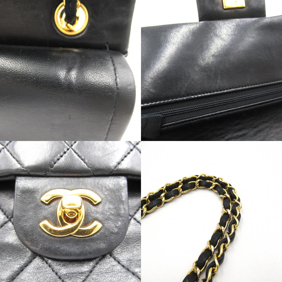 Chanel Double Flag Chain Shoulder Shoulder Bag  Black Ladies Double Flag Chain Shoulder Ladies Black Ladies Double Flag Chain Shoulder