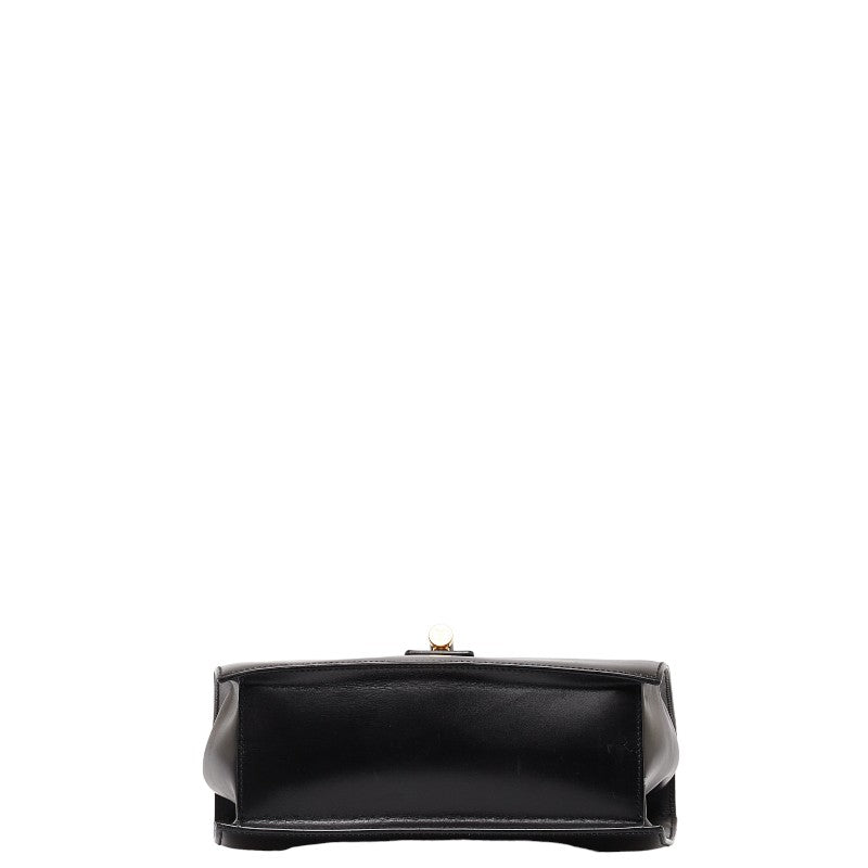 Gucci 96 Turn-Lock Kelly Handbag 000 46 0096 Black Leather  Gucci