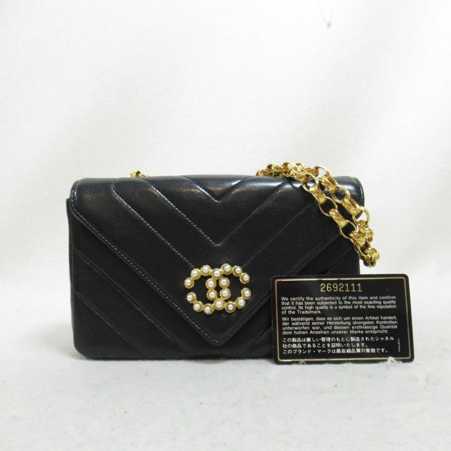 Chanel Chanel V Stitch Chain Shoulder Bag Shoulder Bag   Black