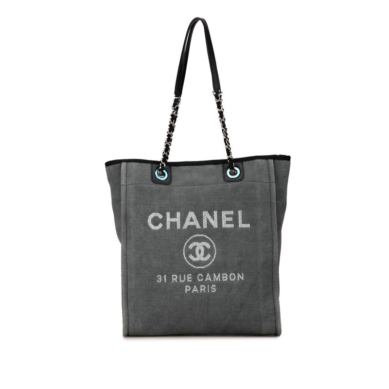 CHANEL DOVILLE PM A66939 GREY BLACK LINKS LEADER LADY CHANEL