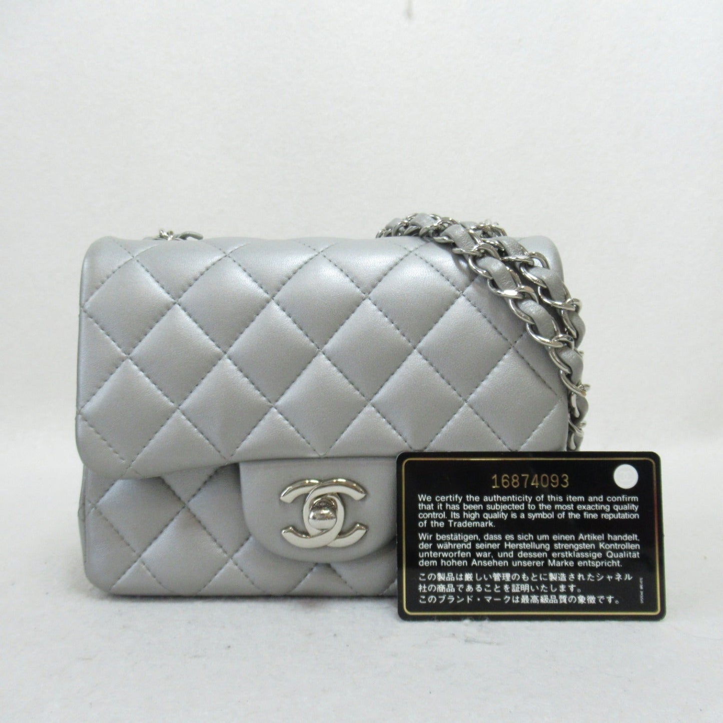 CHANEL Mini Chain Shoulder Chain Shoulder Bag Women's S Women's Silver