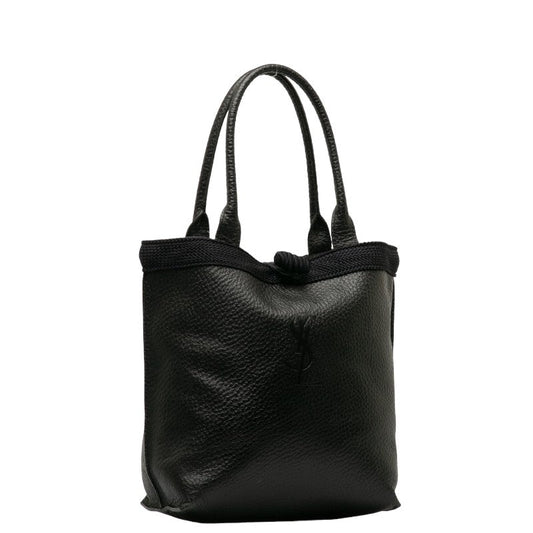 Saint Laurent Tote Bag in Grain Calf Leather Black