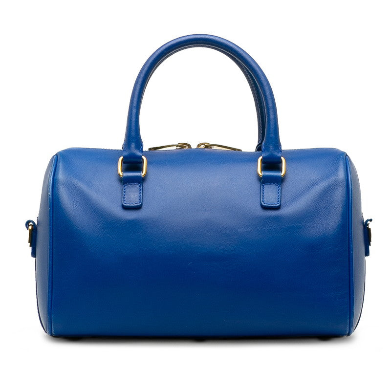 Saint Laurent Mini Duffle in Calf Leather Blue 330958