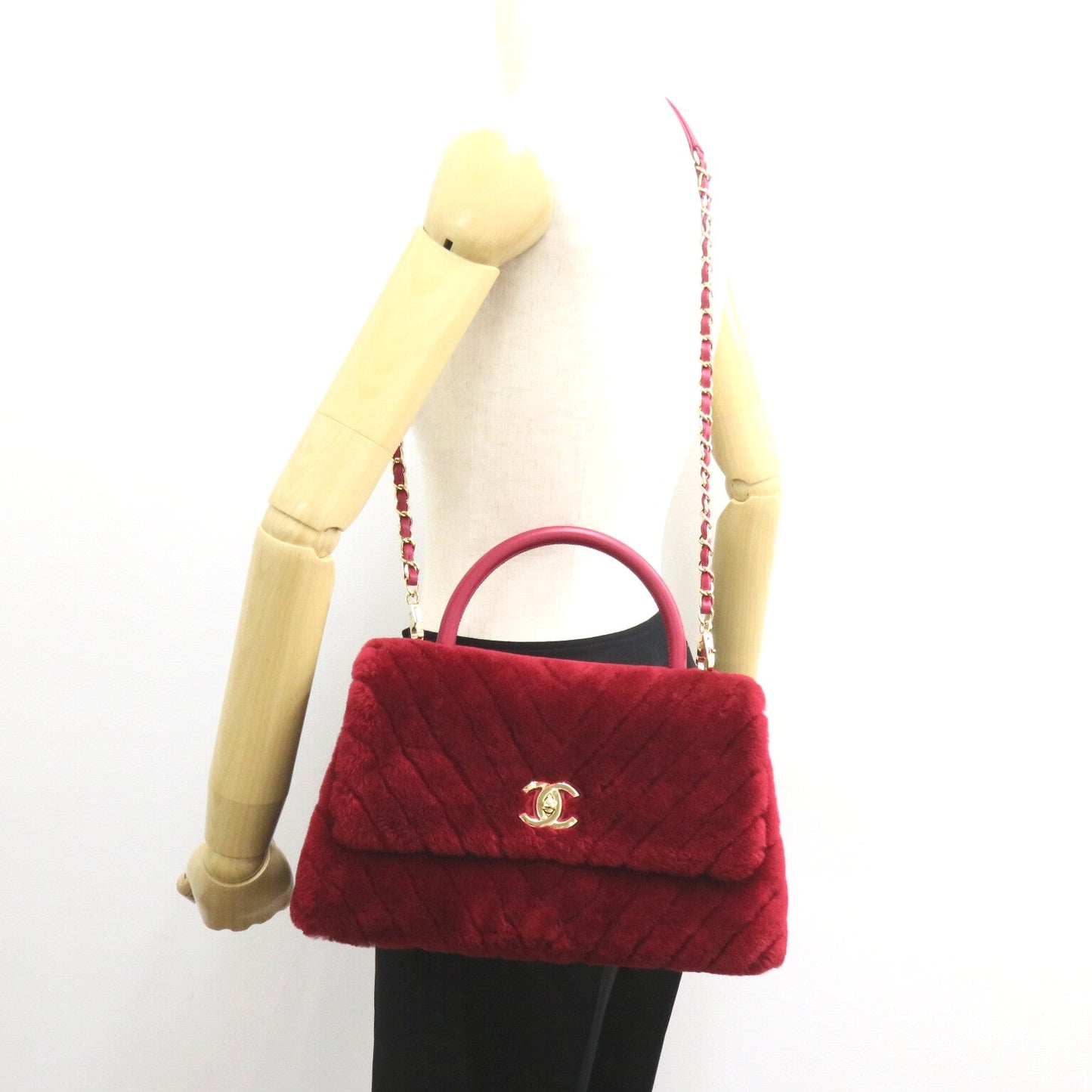 Chanel Coco Handle 2w Shoulder Shoulder Bag Leather  Bordeaux AP044283