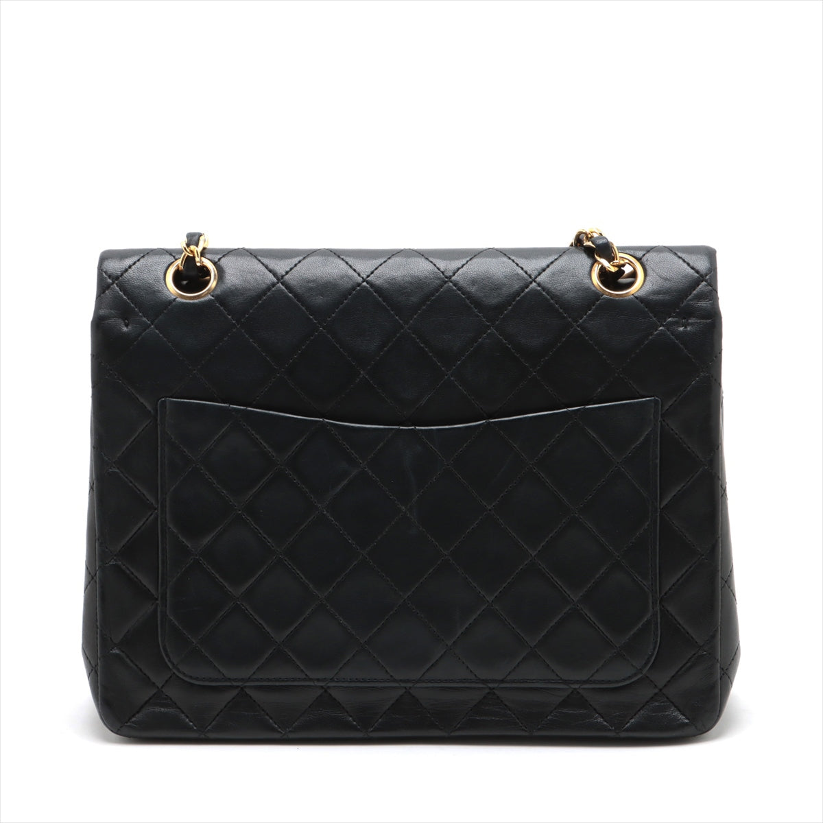 Chanel Matrasse  Double Flap Double Chain Bag Black G  1st Turn-Lock Speech