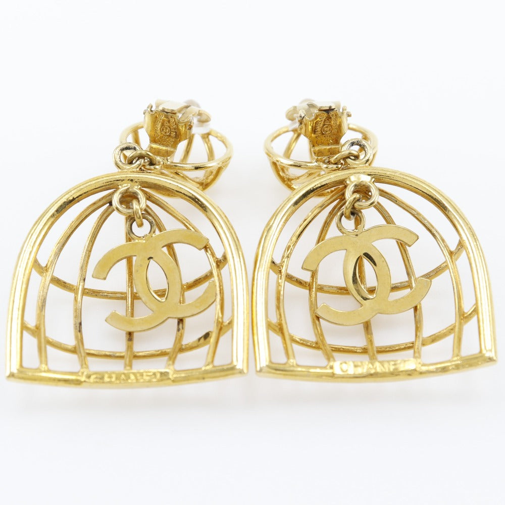 CHANEL Bird C Earring G  French made 1993 93P  31.9g Bird cage