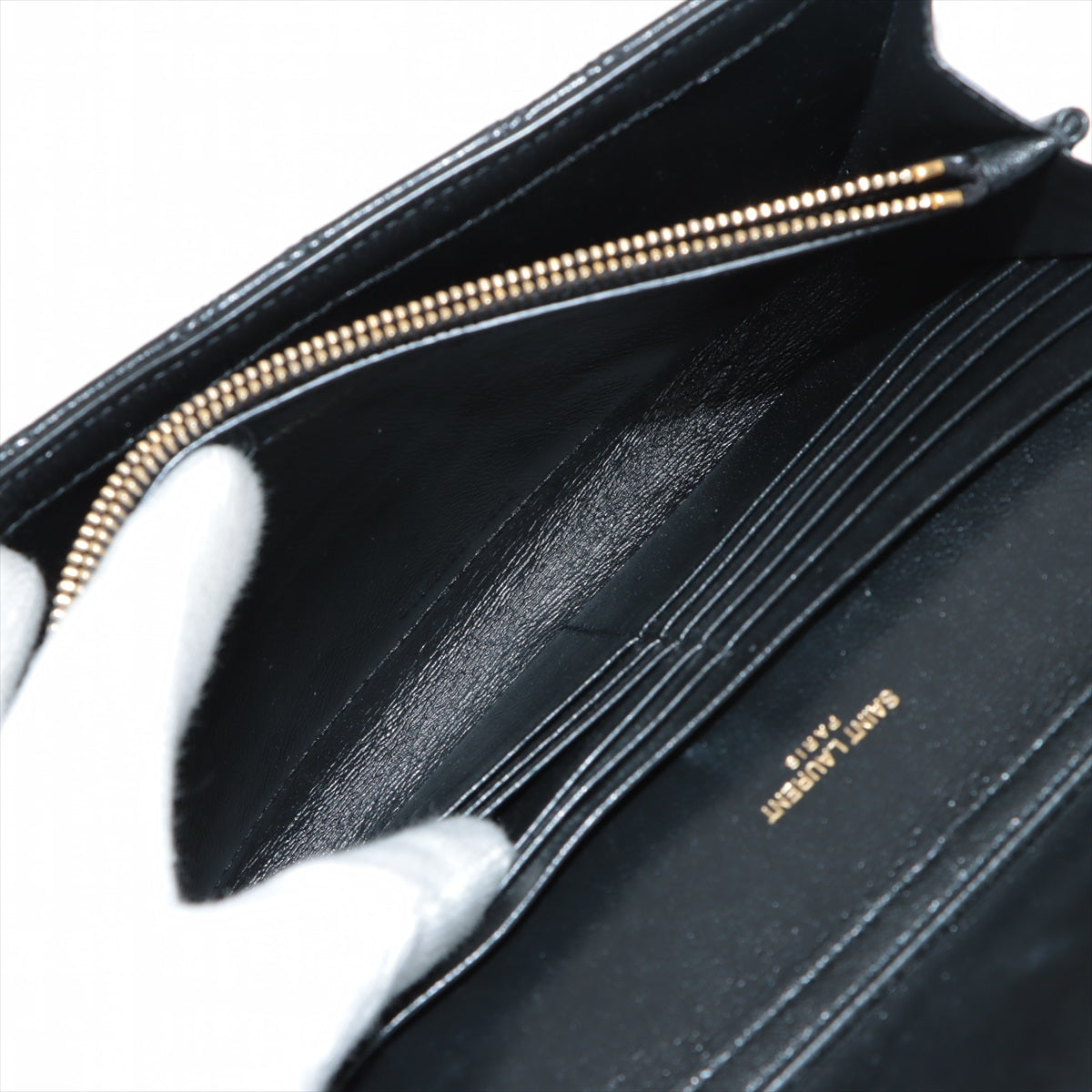 Saint Laurent  Leather Chain Shoulder Bag Black