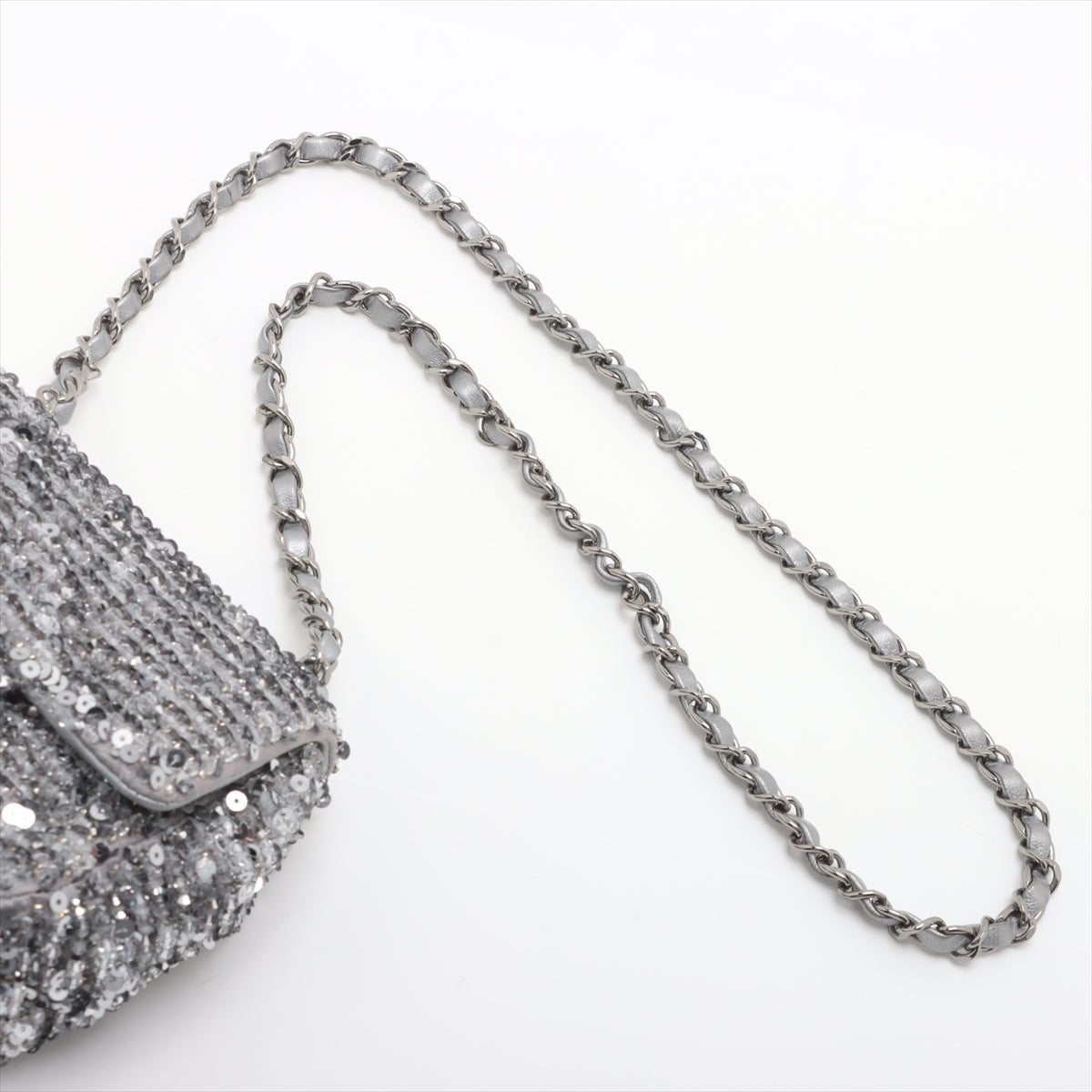 CHANEL COCOMARK SPANCOL X BEAS X LEADER SINGLE FLAP SINGLE CHAIN BAG SILVER SILVER GOLD TOOL AS4269  BIG TOOL SHOP