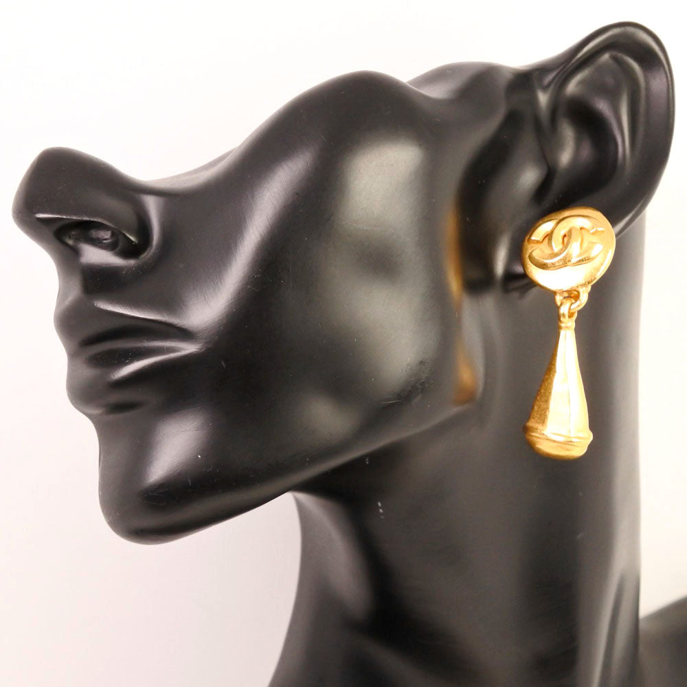 Chanel Earring Swing/Coco G  Gold 96P  29.8g  A-Rank Earring