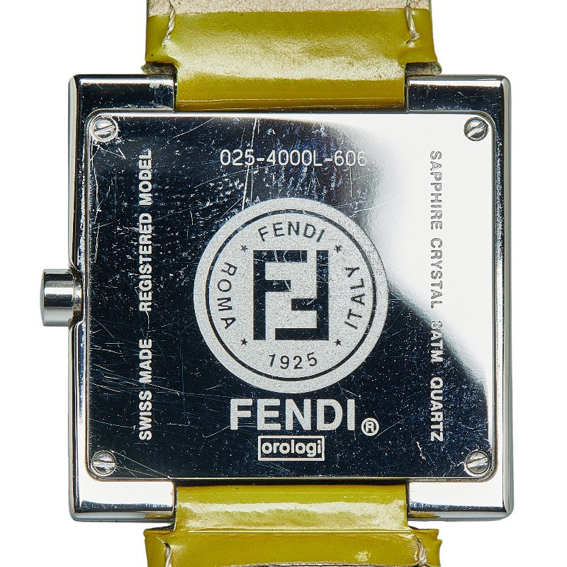 Fendi FF Logo  012-4000L-024 Quartz Yellow  s Stainless Steel Emmeline  FI  Fendi