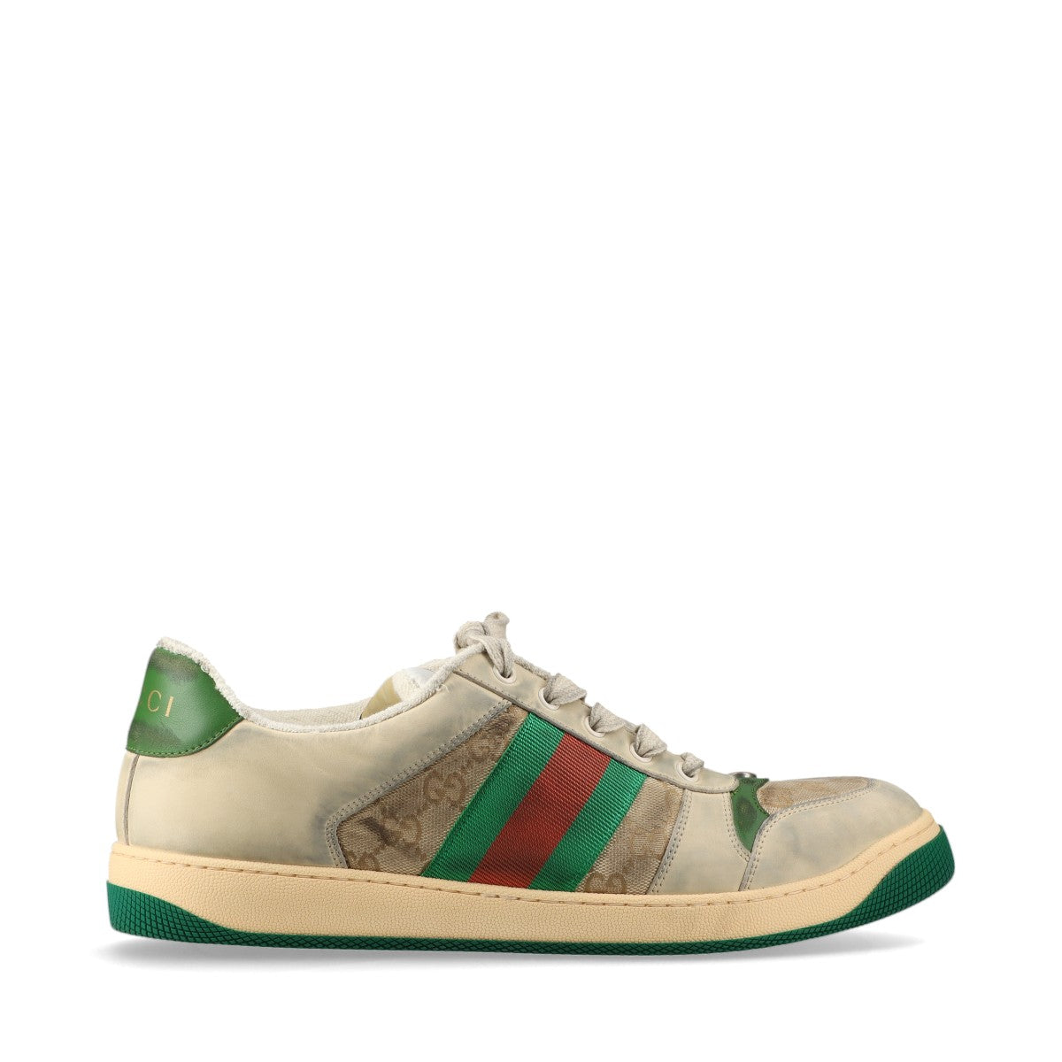 Gucci screener canvas x leather sneaker 11 men multi-colour vintage processing GG Supreme sy line    store