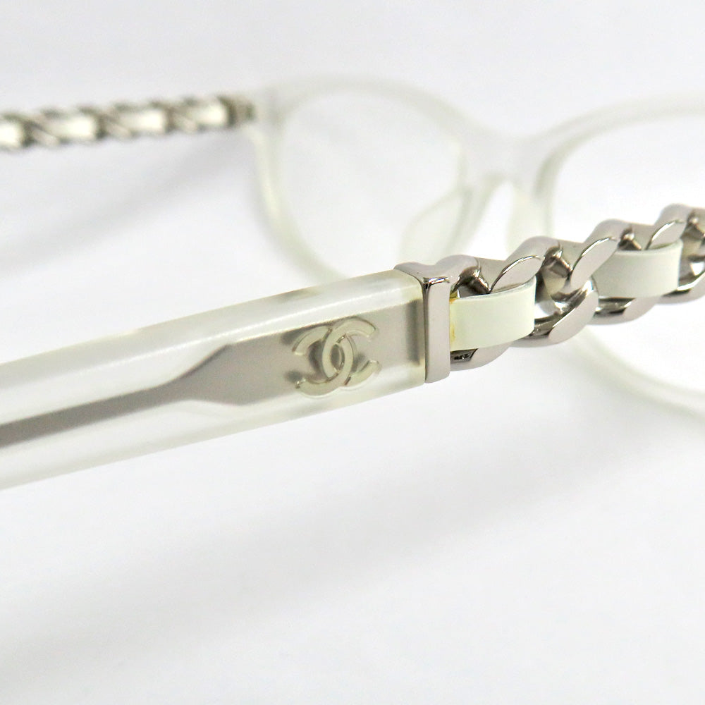 Chanel Sunglasses Glasses Ivory 3268 C660 Coco Chain Template Clear Degree Lens 5317 140 Mini