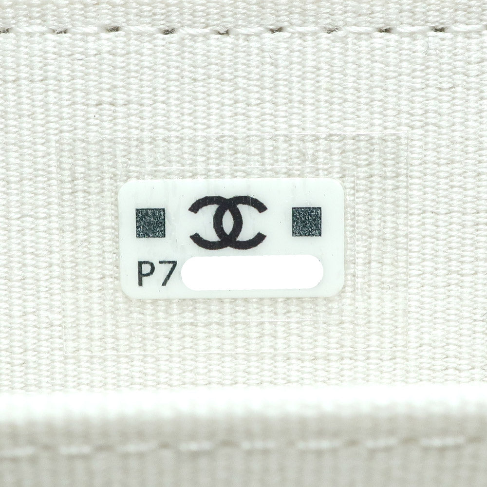 Chanel CoinParts Canopy S White White G   8 Figures Small Leather Round  Box