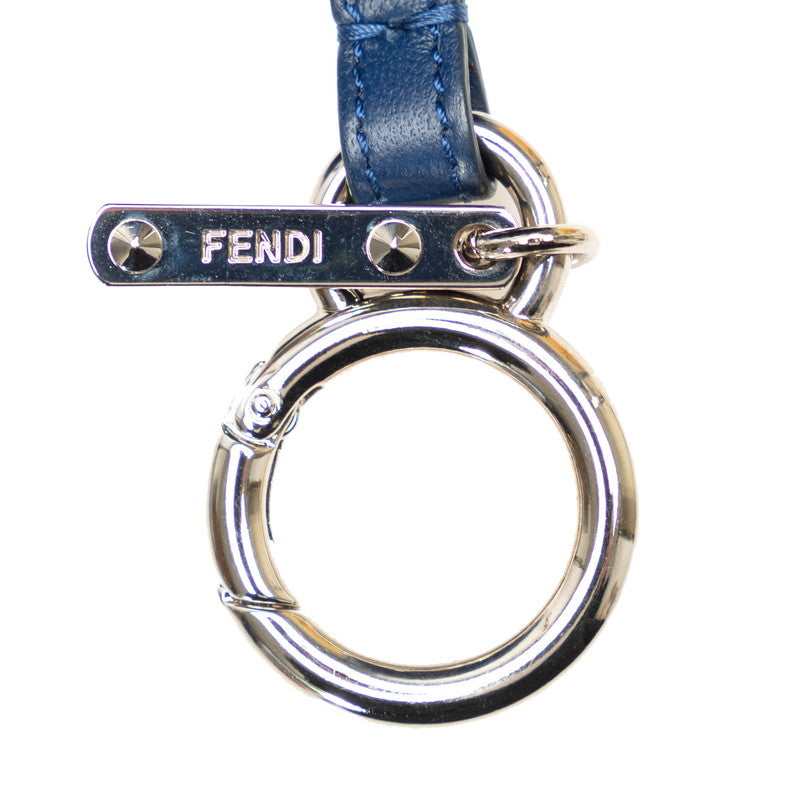 Fendi Pomponcham K Bag Cham Key Her Navy Brown Far  Fendi