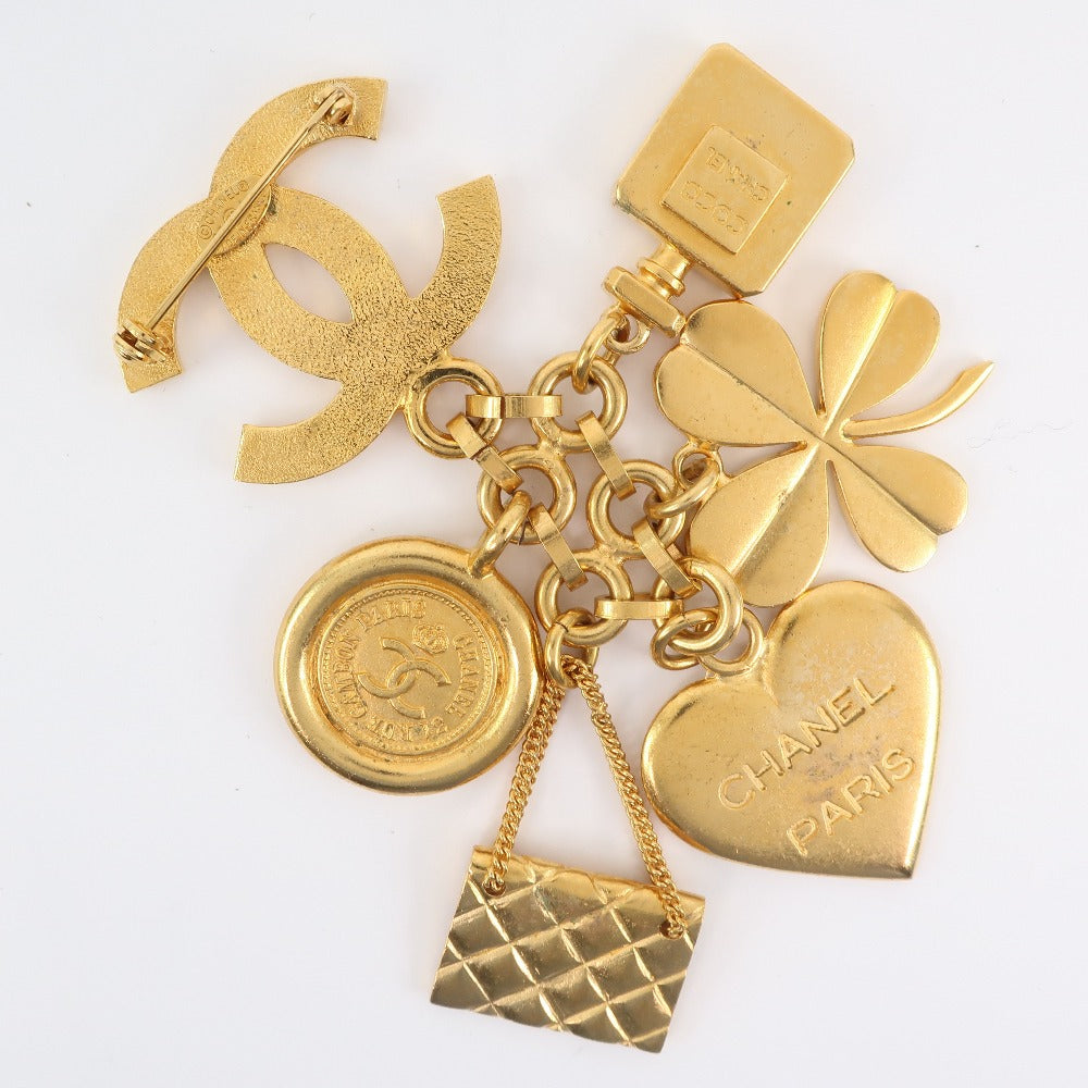 Chanel CHANEL Heart/Clover/Matrise Brooch Icon Vintage G  95A  74.2g Heart/Clover/Matelasse  A-Rank  Cl