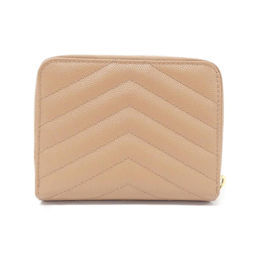 Saint Laurent Zip Coin Wallet Beige 668288 BOW01