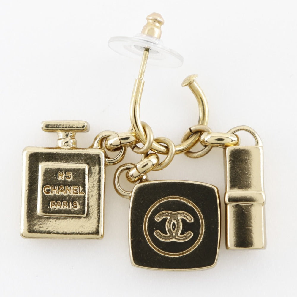 CHANEL CHANEL 3P Charm Stud Earrings Coco Swing G  French Square  28.4g 3P Charm  Charm