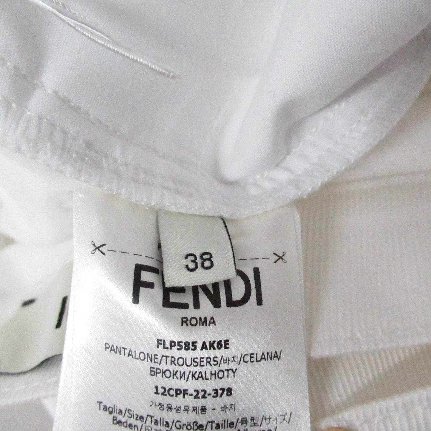 Fendi Denim Pants Denim Pants  Bottoms Cotton   White FLP585AK6E