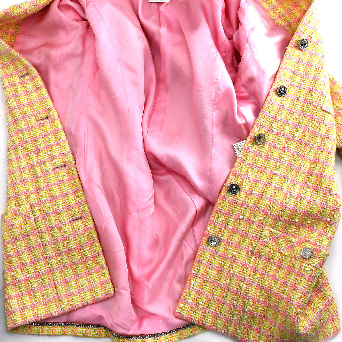 Chanel Setup Suit Jacket Skirt Pink 96P #40