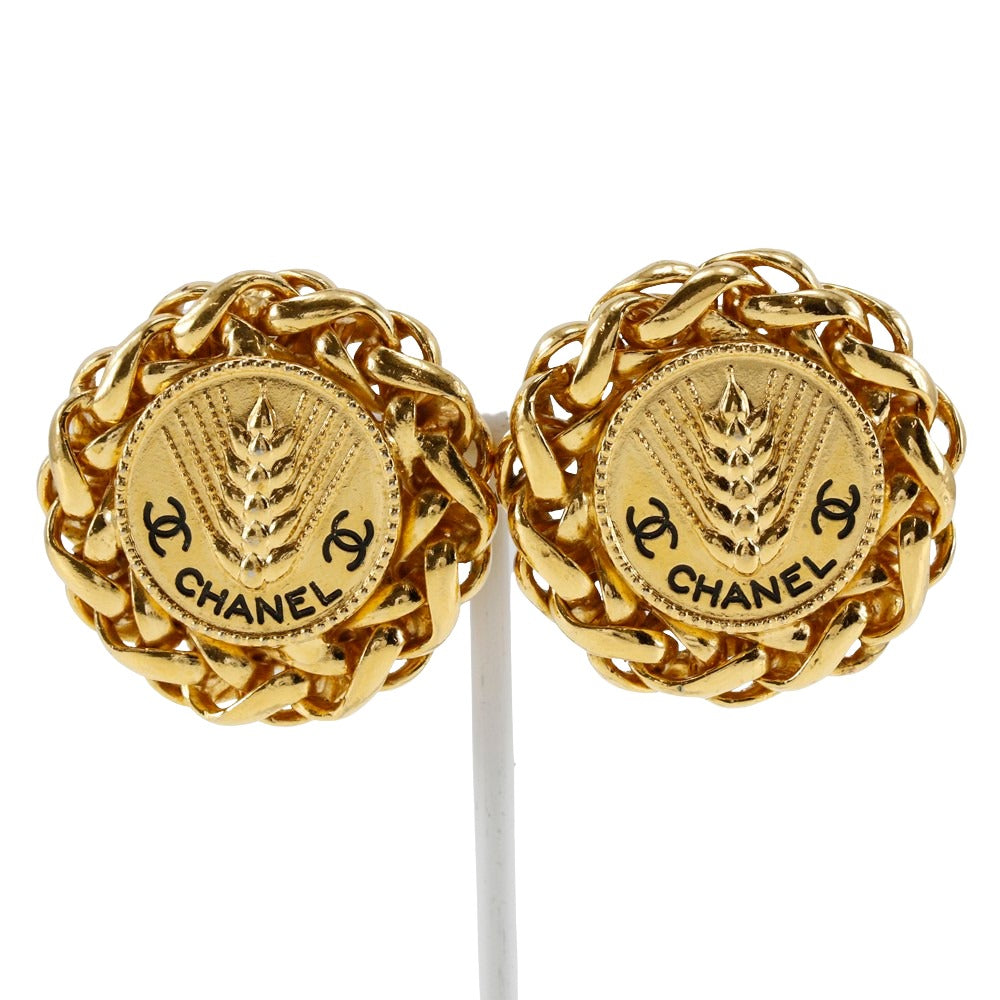 CHANEL CHANEL COCOMARK EARLING LOGO Vintage G  French made in 1988 about 50.0g COCO MARK LADY COCOMARK LADY COCOMARK COCOMARK LANDY COCOMARK LANDY COCOMARK LANDY COCOMARK LANDY COCOMARK LANDY COCOMARK LANDY COCOMARK LANDY