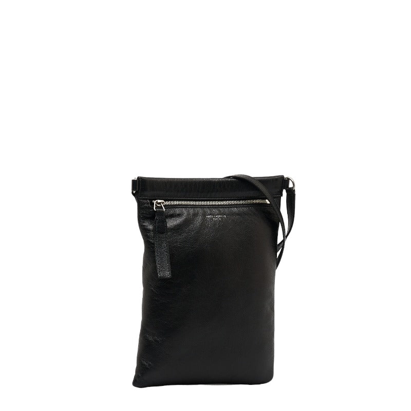 Saint Laurent Shoulder Bag in Calf Leather Black 581697