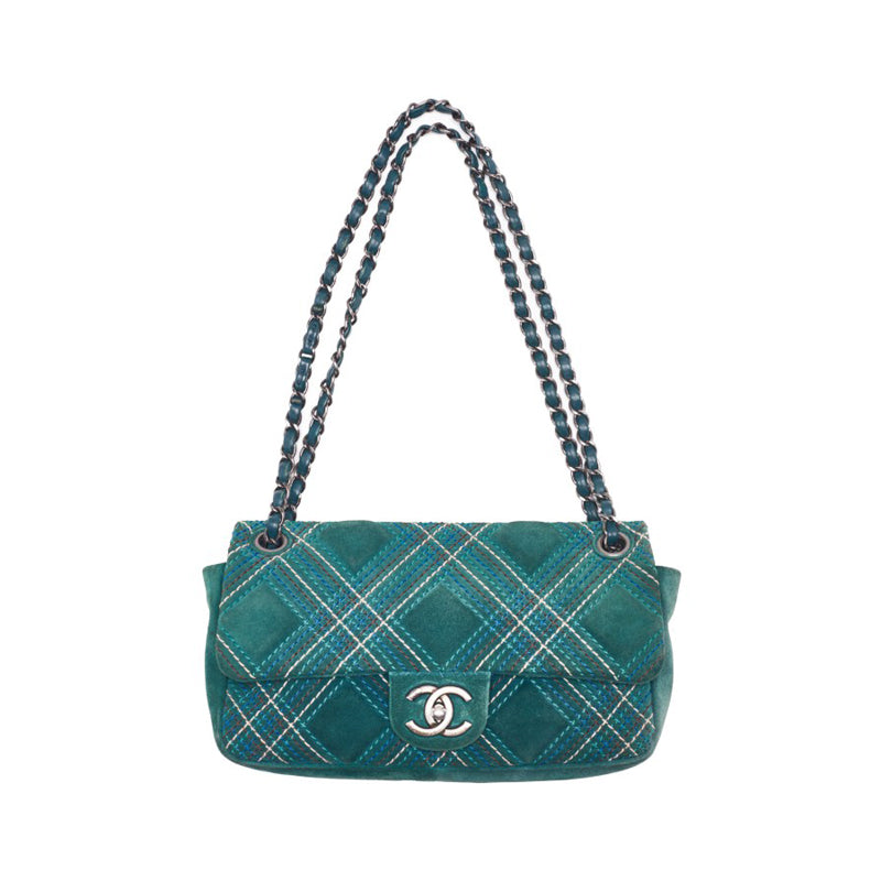 CHANEL CHANEL Wild Stitch Chain Shoulder Swede Green (Silver G ) Shoulder Bag Mini Shoulder Bag  Bag Hybrid 【 Ship】 Netherlands Online