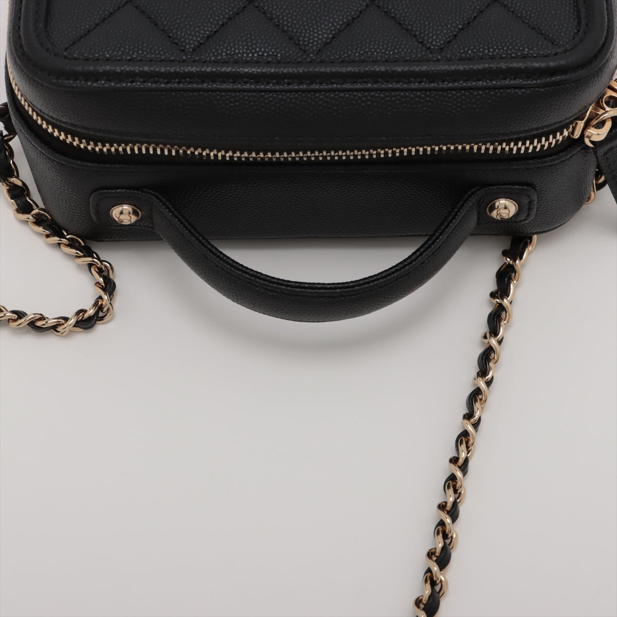 Chanel CC Filigree Caviar S 2WAY Shoulder Bag Black G  29th