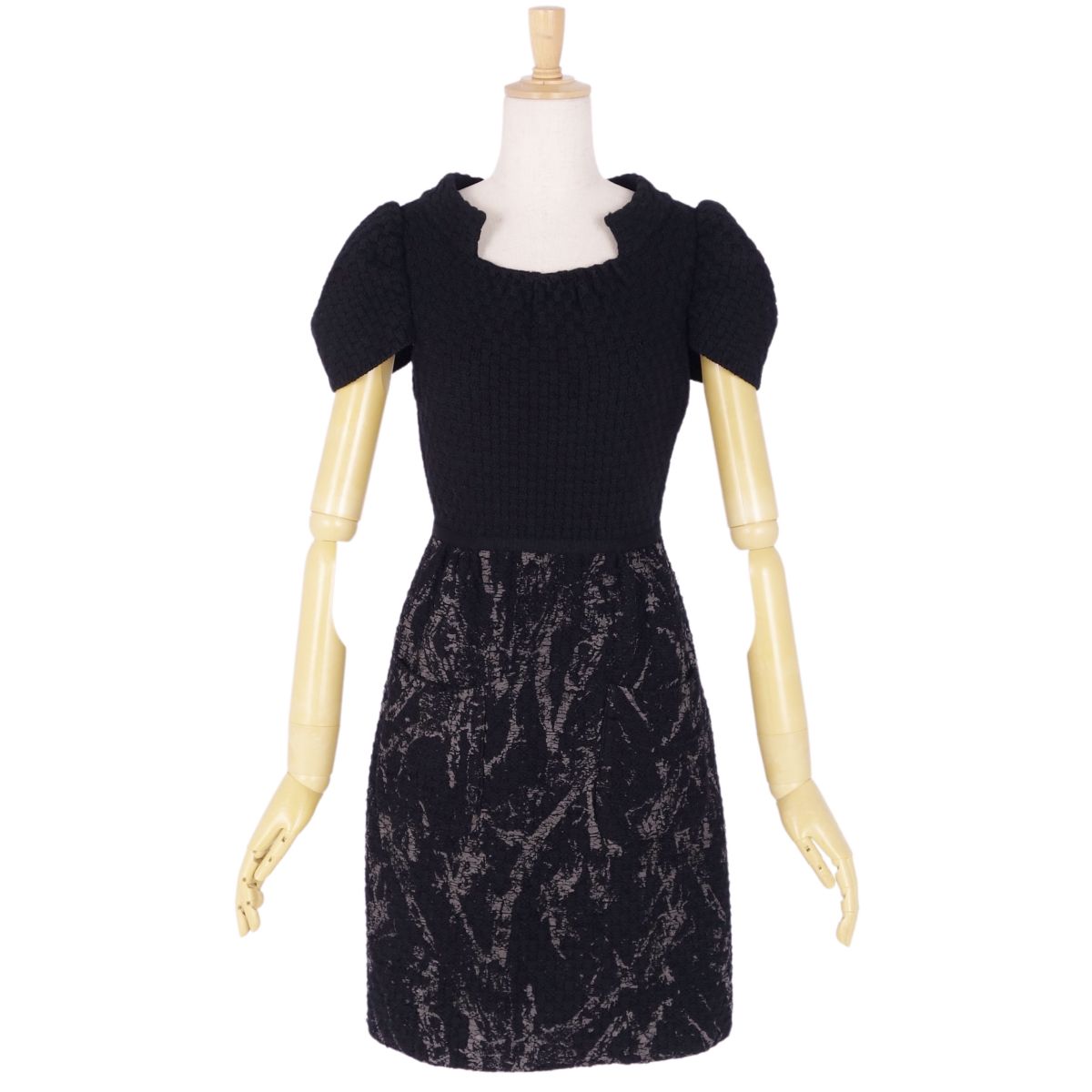 Chanel Chanel e One Earrings Dress  Coco Wool Tops  34 (S equivalent) Black Nitted Shenzhen