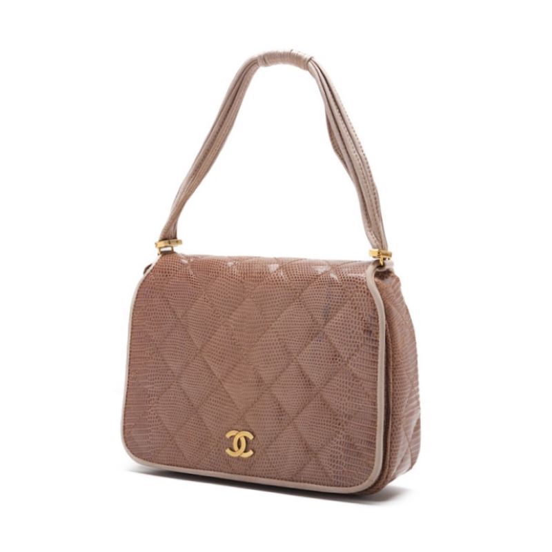 CHANEL 【CHANEL】 Matrasse Push Lock Full Flop Handbag Rizard Beige   Bag Lady Handbag Hybrid 【 Delivery】 ' Handbag HYBRAND 【Free Delivery】 Ladies' Handbag HYBRAND Online