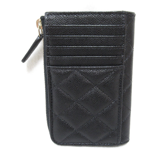 CHANEL Fragment Box Card Box Card Box Accessories Caviar S  Black  AP3982 B16267