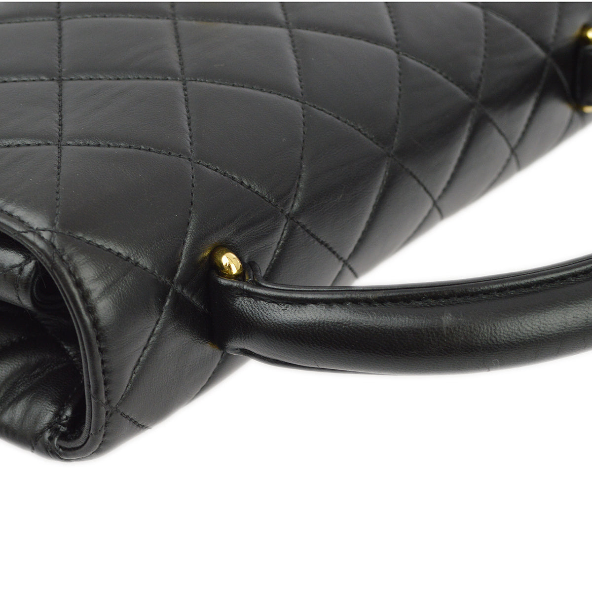 Chanel Black Lambskin Kelly Handbag