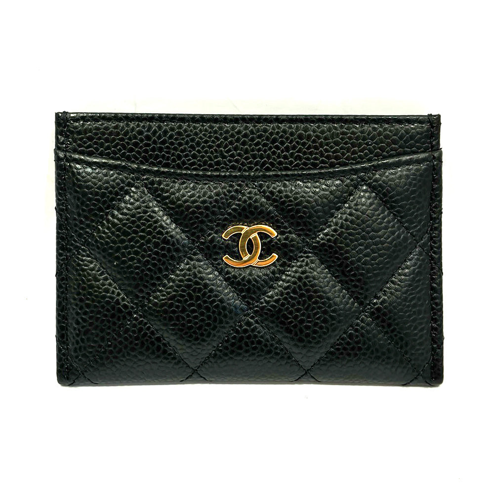 CHANEL Classic Card Case AP0213 Black Caviar S G Coco Matrasse  etc