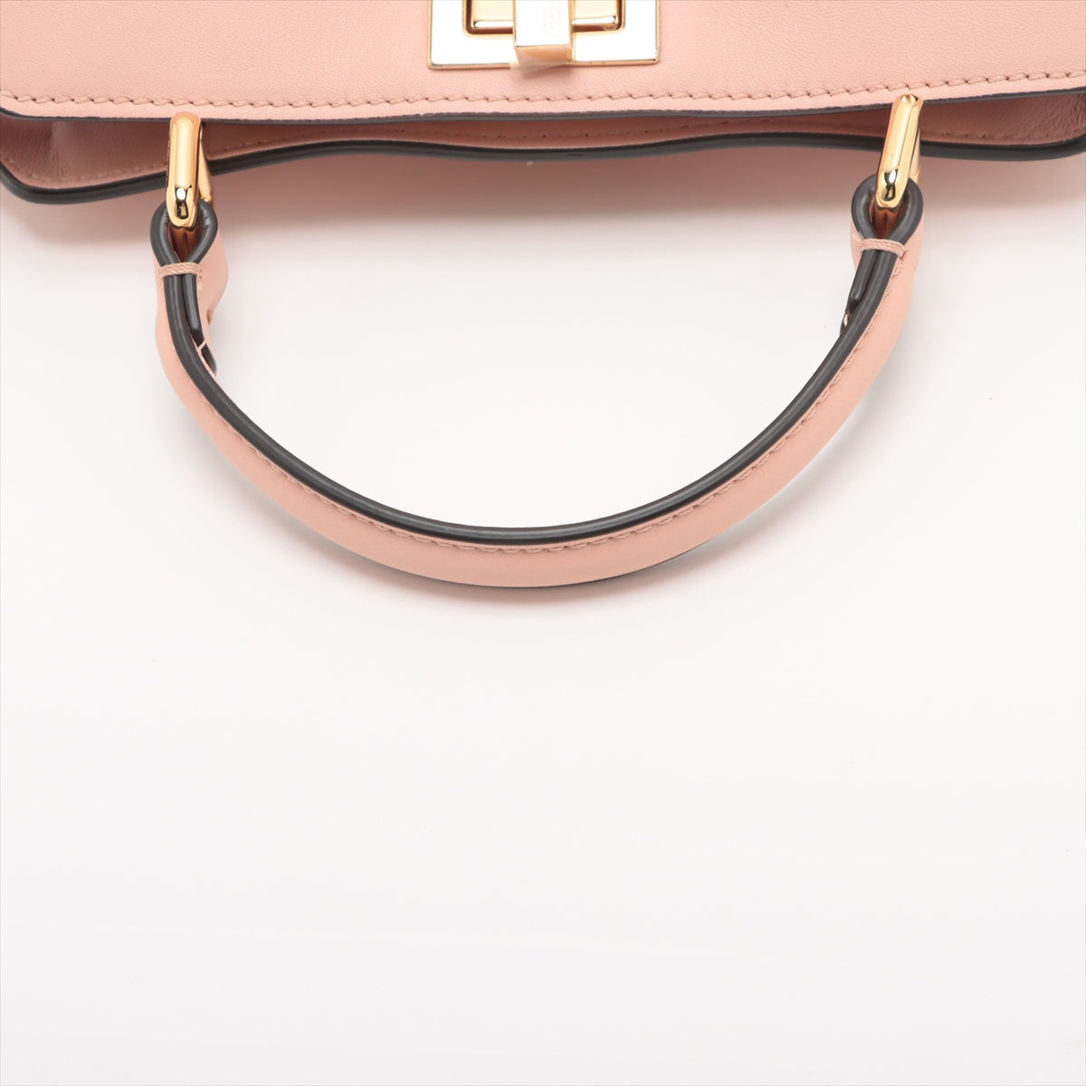 Fendi Mini Peekaboo Leather 2WAY Handbag Pink 8BN244