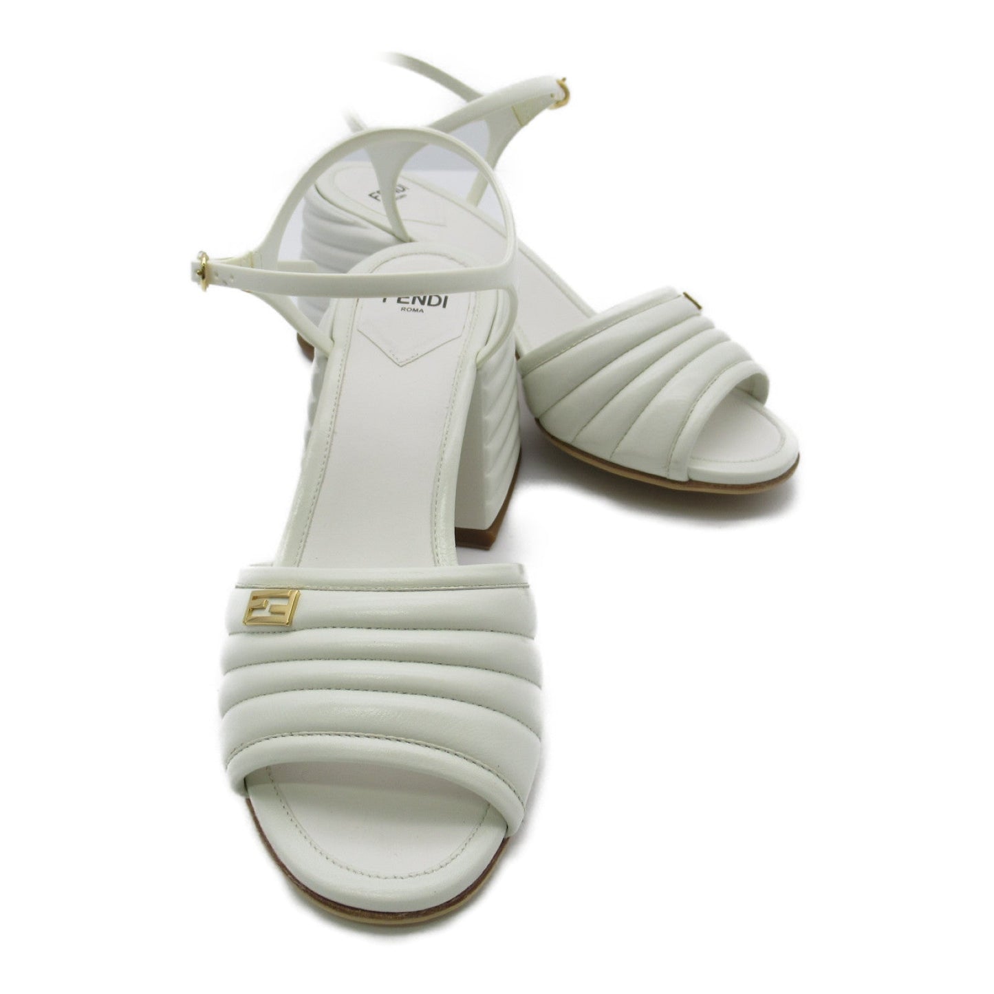 Fendi Fendi FF Promenade Sandalss Shoes Leather  White