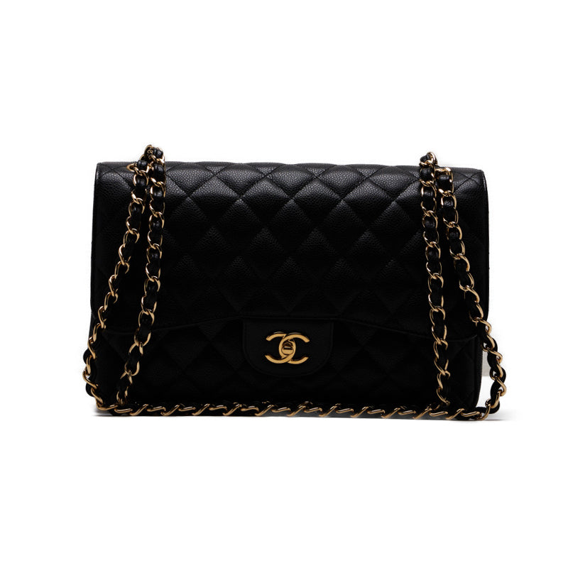 CHANEL Deca Double Flap Turnlock Chain Shoulder Caviar S Black  Shoulder Bag Mini Shoulder Bag  Shoulder Bag Hybrid