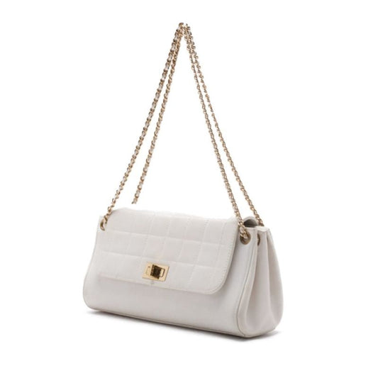 CHANEL Chocolate Bar 2.55 Lock Chain Shoulder  White (Gen Gold ) Shoulder Bag Mini Shoulder Bag  Bag Hybrid 【 Ship】 Himalan Online