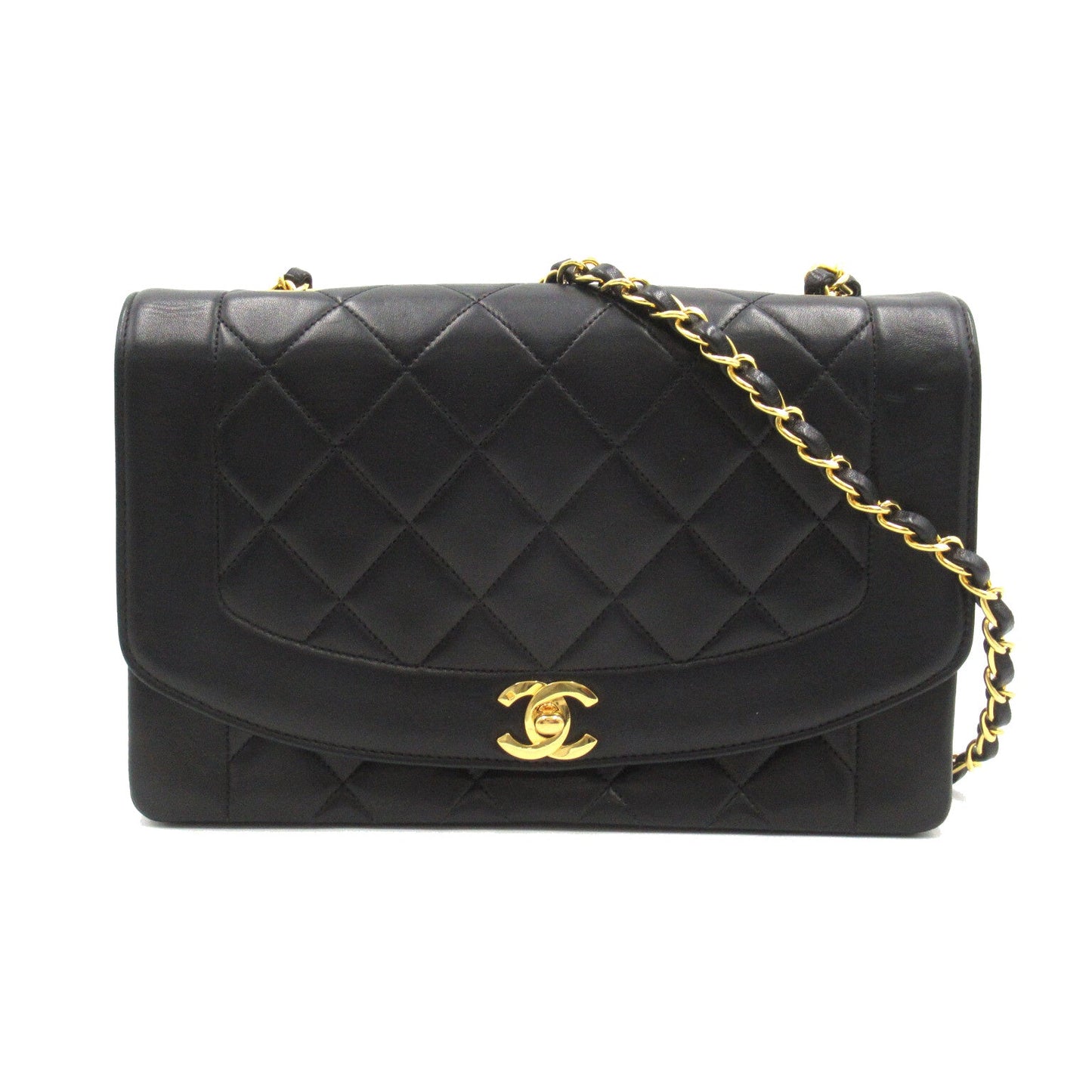 Chanel Chanel Diamond Flap Matrasse Chain Shoulder Bag  Black A01165