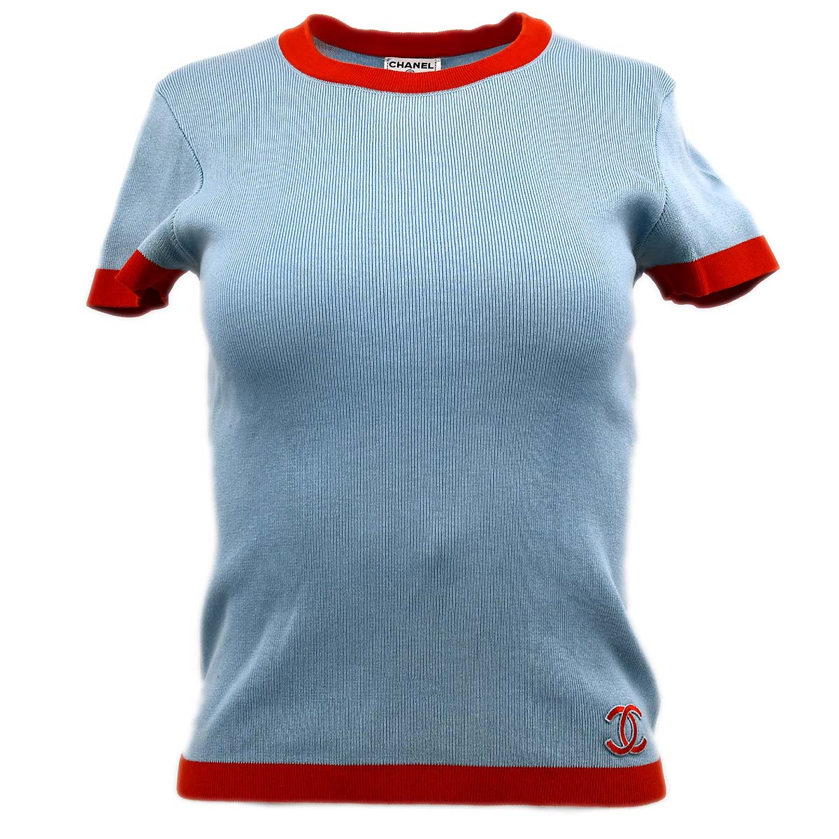 Chanel T-shirt Light Blue 02S #38