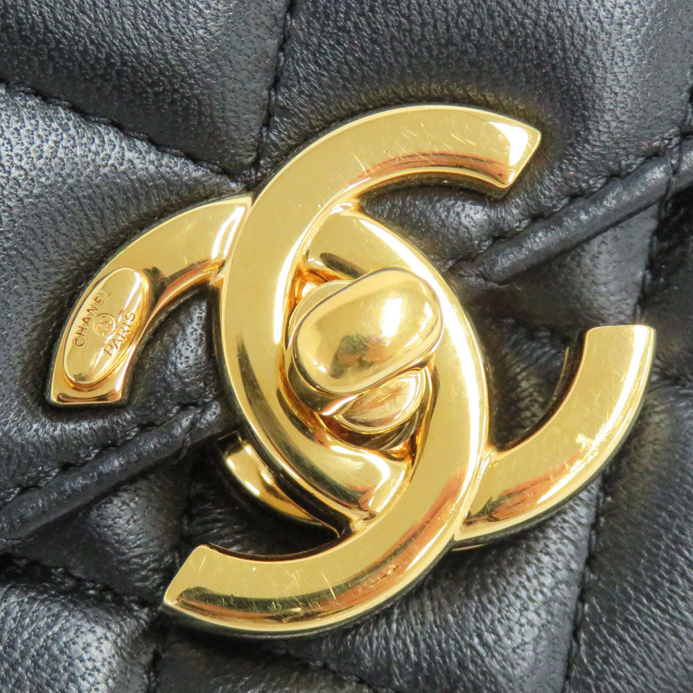 Chanel Top Handle Chain Bag  Black G  Chain S Bag Black Leather