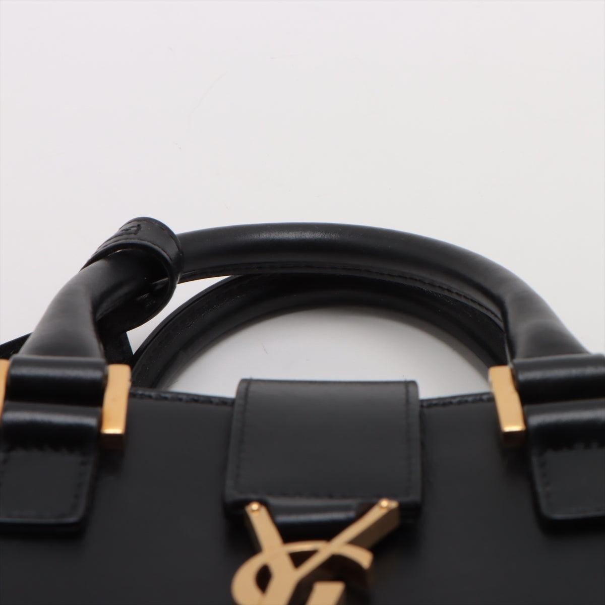 Saint Laurent  Ba Cabus Navy Cabus Leather Handbag Black 568853