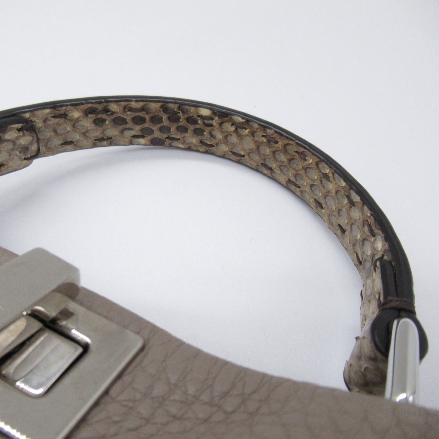 Fendi Fendi Peak Booth Mall 2w Shoulder Bag 2way Shoulder Bag Leather Pearson  Grey Grey 8BN244