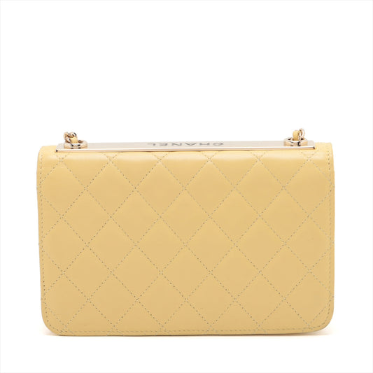 Chanel Matrasse  Chain Wallet Yellow G