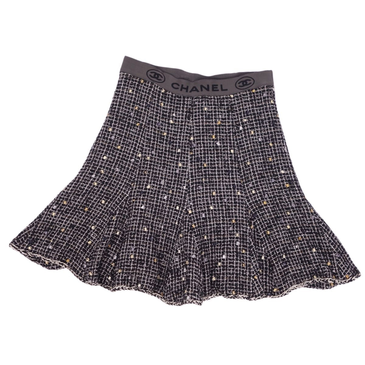 Chanel 06P Shirt Short  Tweed Coco Bottoms  36 Black