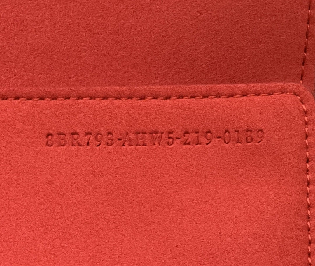 Fendi Baguette Chain Midi Red FF Fabric Bag